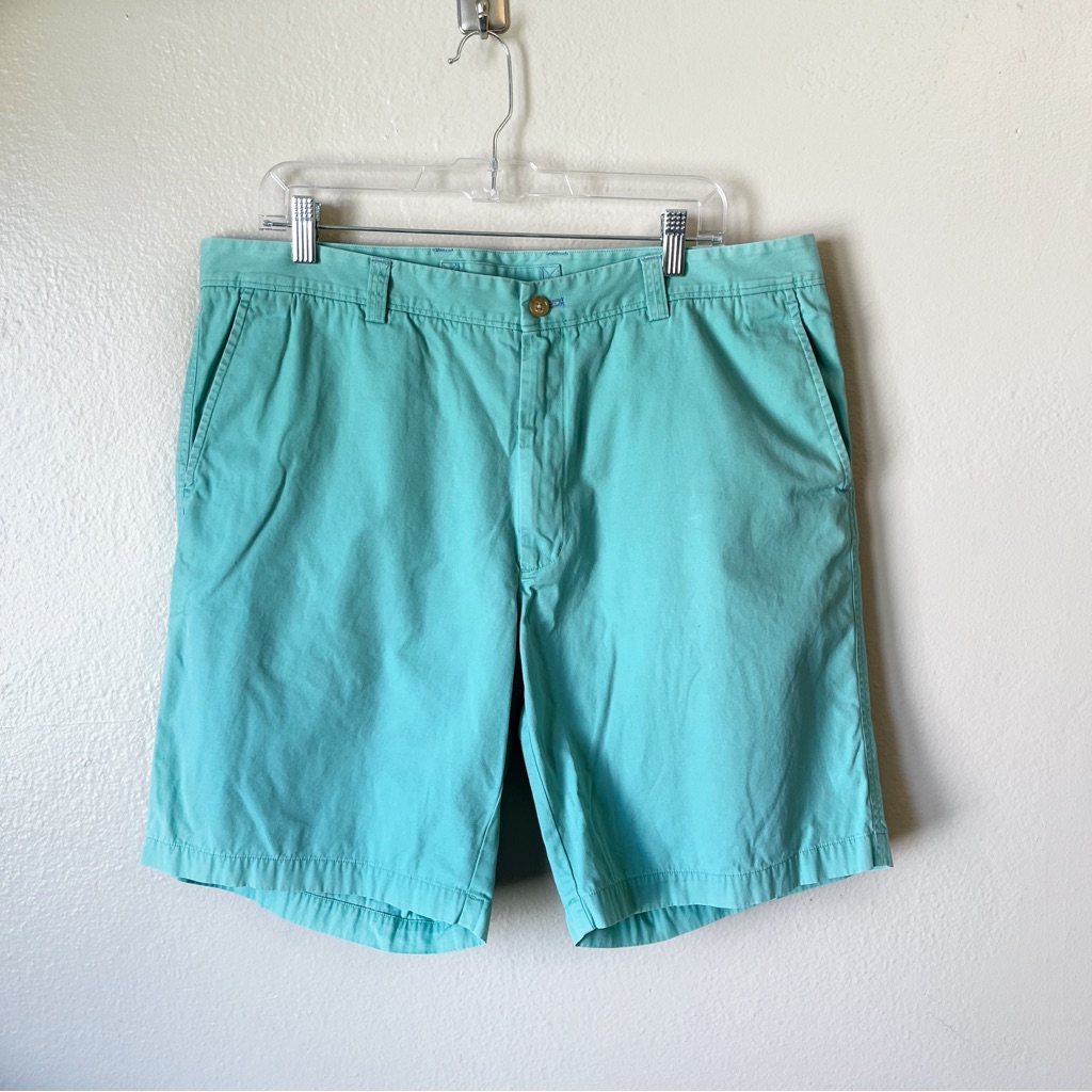 J. Mclaughlin Men’s Green Chino Cotton Shorts Size 38